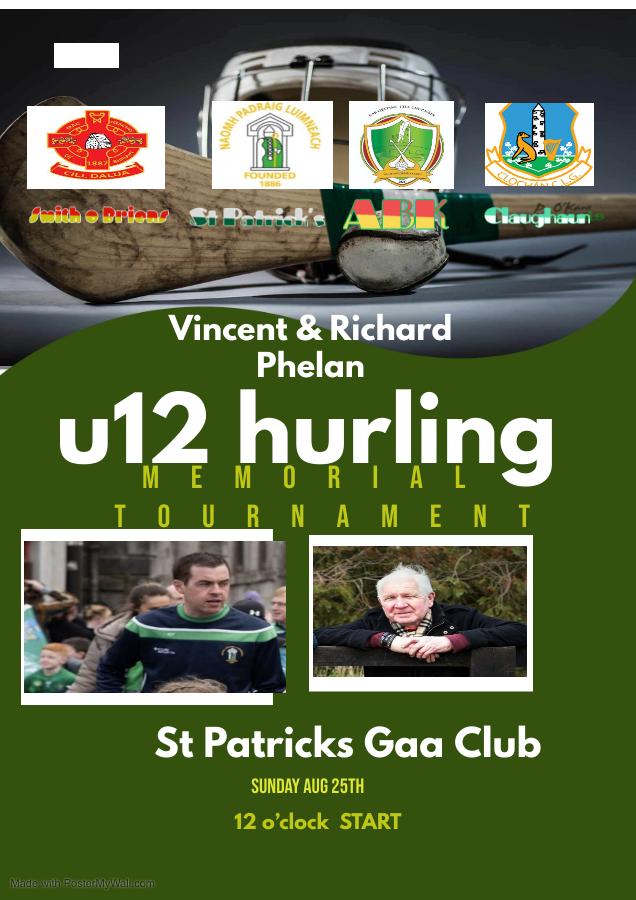 StPatsGAALimk's tweet photo. U12 Hurling memorial tournament  this Sunday  in Rhebogue  from 12 O'Clock with BBQ afterwards 💚

All welcome. https://t.co/bGJk3UOD0s