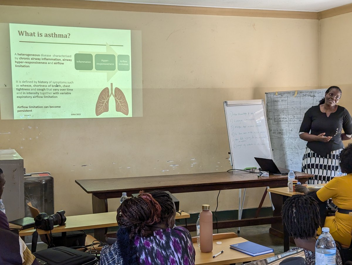Lung_Institute's tweet photo. MLI Project Update: Dr. @rnantanda the Principal Investigator on the #ACCAStudy, provided an overview of asthma and the protocol. Participants expressed interest in understanding the Lusoga language concepts of asthma, highlighting the importance of culturally relevant education. https://t.co/4VyEl134jc