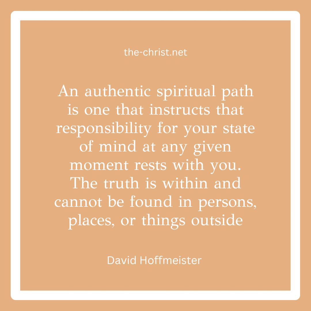 ACIM_YouTube's tweet photo. 🧡 "An authentic spiritual path is one that instructs that responsibility for your state of mind at any given moment rests with you. The truth is within and cannot be found in persons, places, or things outside" David Hoffmeister 🧡

https://t.co/k3M9nHdY5o https://t.co/5ObmcNR7v9