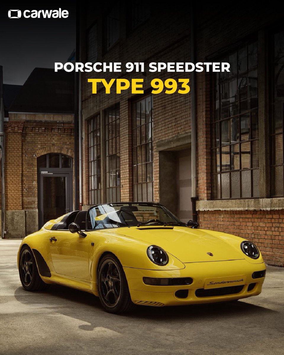 CarWale's tweet image. The #Porsche #911Speedster is a one-off unit by designer and Speedster collector, Luca Trazzi! It took over 3 years to build and was made via the brand's Sonderwunsch programme.
- Powered by a 3.8-litre, six-cylinder, air-cooled boxer engine
- Generates 296bhp
- 18-inch alloy
