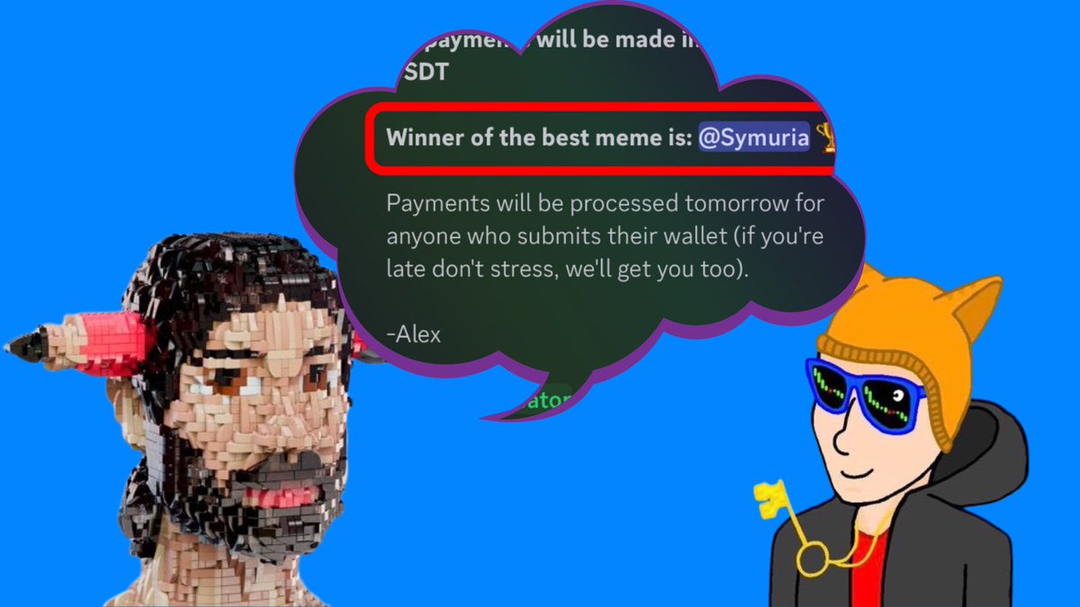 I’ve been in Web3 since 2021, and I’ve struggled to make money since then ❌

Then, I bought a Bricktopians and this happened 👇

I casually won 100 USDT for making a meme which took me less than 10 min to do 💰

In a world where the standard Web3 degen focuses on the FP, I focus