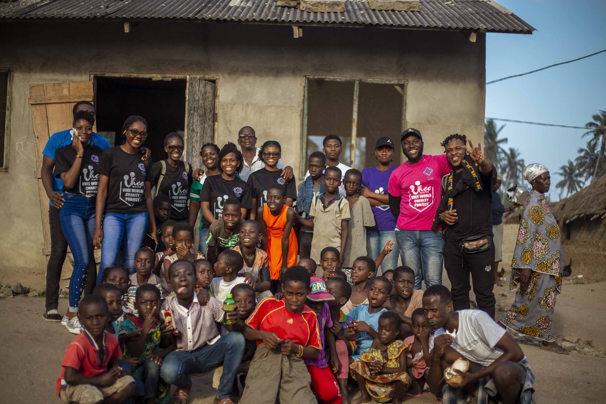 vheeworld's tweet image. "You’ve probably noticed how when someone says hello or smiles at you, your automatic reaction is to say hello or smile back."

These pictures were taken during our 
"Our Stay Safe &amp;amp; Pad Up" trip to the Moree, a community location in the Central Region.
#Vheeworld #Ghana #ngo