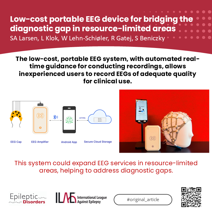Epileptic Disorders (@epidisorders) on Twitter photo 📲 Larsen et al. developed a low-cost 27-channel EEG&ECG system streamed to a smartphone app with real-time feedback and secure upload to cloud.
📃 Original article: doi.org/10.1002/epd2.2…
<a href="/SheikhISMD/">irfan sheikh 伊凡</a> <a href="/joanajribeiro/">Joana Ribeiro</a> <a href="/AlinaIvaniuk/">Alina Ivaniuk 🇺🇦</a> <a href="/SBeniczky/">Sandor Beniczky</a> <a href="/IlaeWeb/">International League Against Epilepsy</a> <a href="/yesILAE/">yesILAE</a> <a href="/WileyNeuro/">Wiley Neuro</a> 📲 Larsen et al. developed a low-cost 27-channel EEG&ECG system streamed to a smartphone app with real-time feedback and secure upload to cloud.
📃 Original article: doi.org/10.1002/epd2.2…
<a href="/SheikhISMD/">irfan sheikh 伊凡</a> <a href="/joanajribeiro/">Joana Ribeiro</a> <a href="/AlinaIvaniuk/">Alina Ivaniuk 🇺🇦</a> <a href="/SBeniczky/">Sandor Beniczky</a> <a href="/IlaeWeb/">International League Against Epilepsy</a> <a href="/yesILAE/">yesILAE</a> <a href="/WileyNeuro/">Wiley Neuro</a>