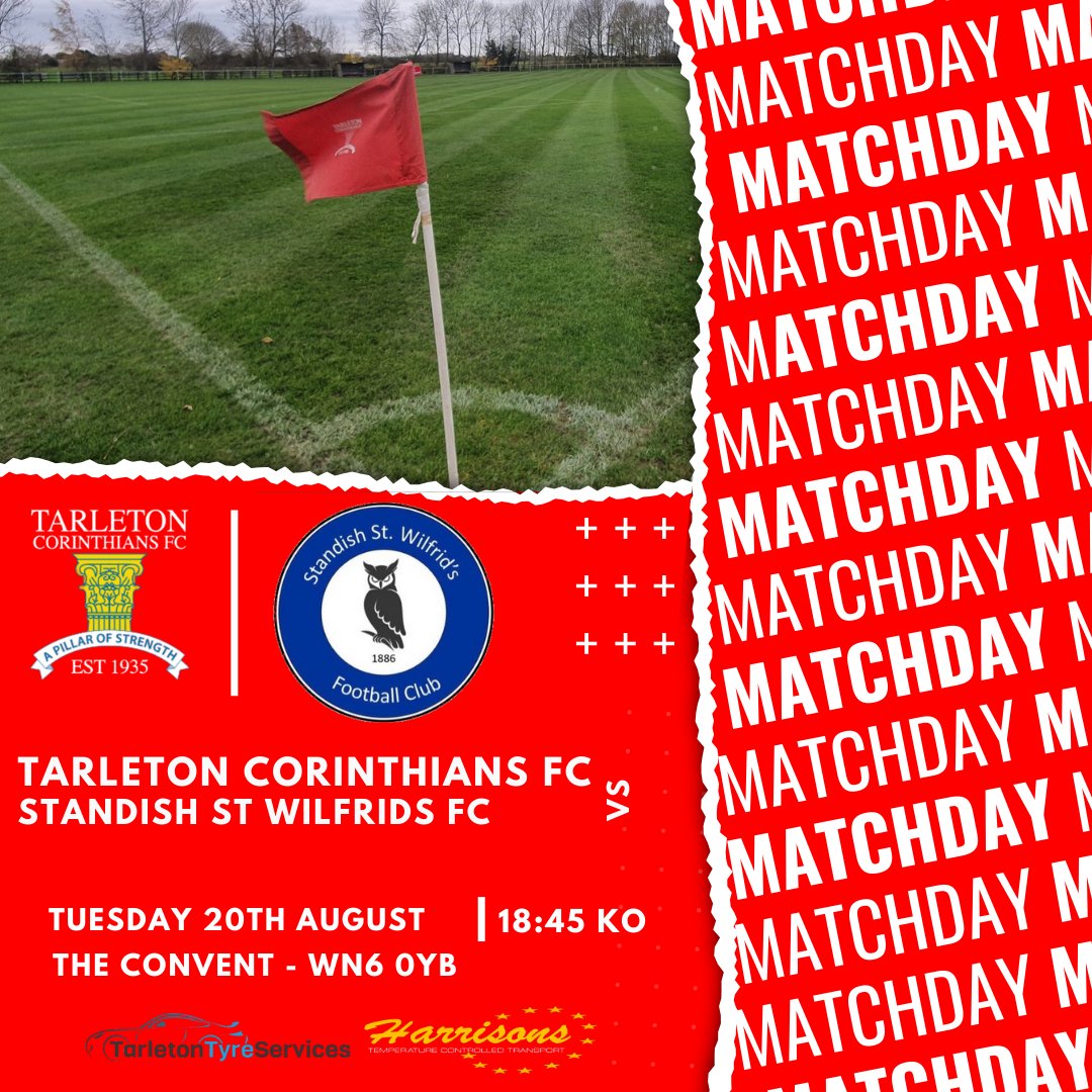 TarletonFC's tweet photo. 𝐌𝐚𝐭𝐜𝐡𝐝𝐚𝐲

First Team get their @mid_lancs 2024/25 season going tonight with a tough away trip to 23/24 Champions @wilfs_fc 

Kick off at The Convent is 6:45

#pillarsofstrength #upthereds #corinthians

⚽️🔴⚪️⚽️🔴⚪️⚽️🔴⚪️⚽️🔴⚪️⚽️ https://t.co/feqx0zfLMt