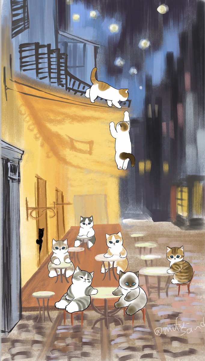 mofu_sand's tweet photo. 猫のカフェテラス https://t.co/IY8nsVUrs6