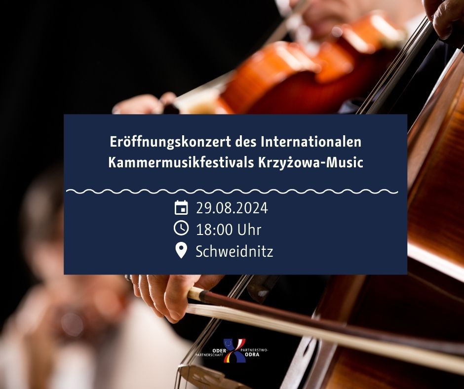 OderOdra's tweet photo. 🎶 Eintritt frei! Die Krzyżowa-Music-Konzerte 2024 starten mit der Eröffnungsfeier am 29. August in der Friedenskirche Schweidnitz. Erleben Sie bis zum 8. September einzigartige Werke und bekannte Musiker*innen live🎻 Weitere Infos: https://t.co/KEoHKybHs4 https://t.co/9bjAO088Gm