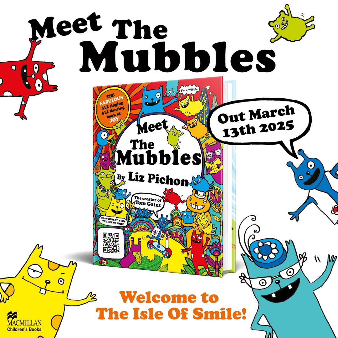 Drum roll....
Hello! Welcome to the Isle Of Smile.
MEET THE MUBBLES is my, FABULOUS, all singing, all dancing, book of JOY and I can't wait to 
share even more with you soon. 

Preorder your copy: linktr.ee/meetthemubbles

<a href="/MacmillanAus/">Pan Macmillan Aus</a> <a href="/MacmillanKidsUK/">Macmillan Children's Books</a>