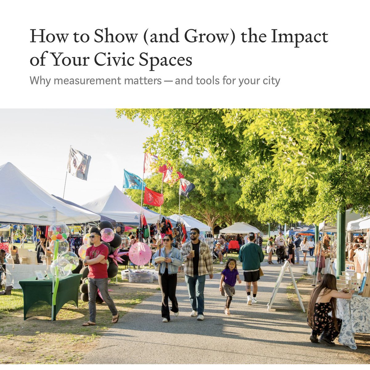 Civic infrastructure can:
✅Create spaces for people to gather &amp; socialize, combatting America’s loneliness epidemic
✅Shift a neighborhood’s reputation, reducing the stigma born of disinvestment &amp; negative media reports
✅Mitigate climate impacts &amp; support neighborhood economies