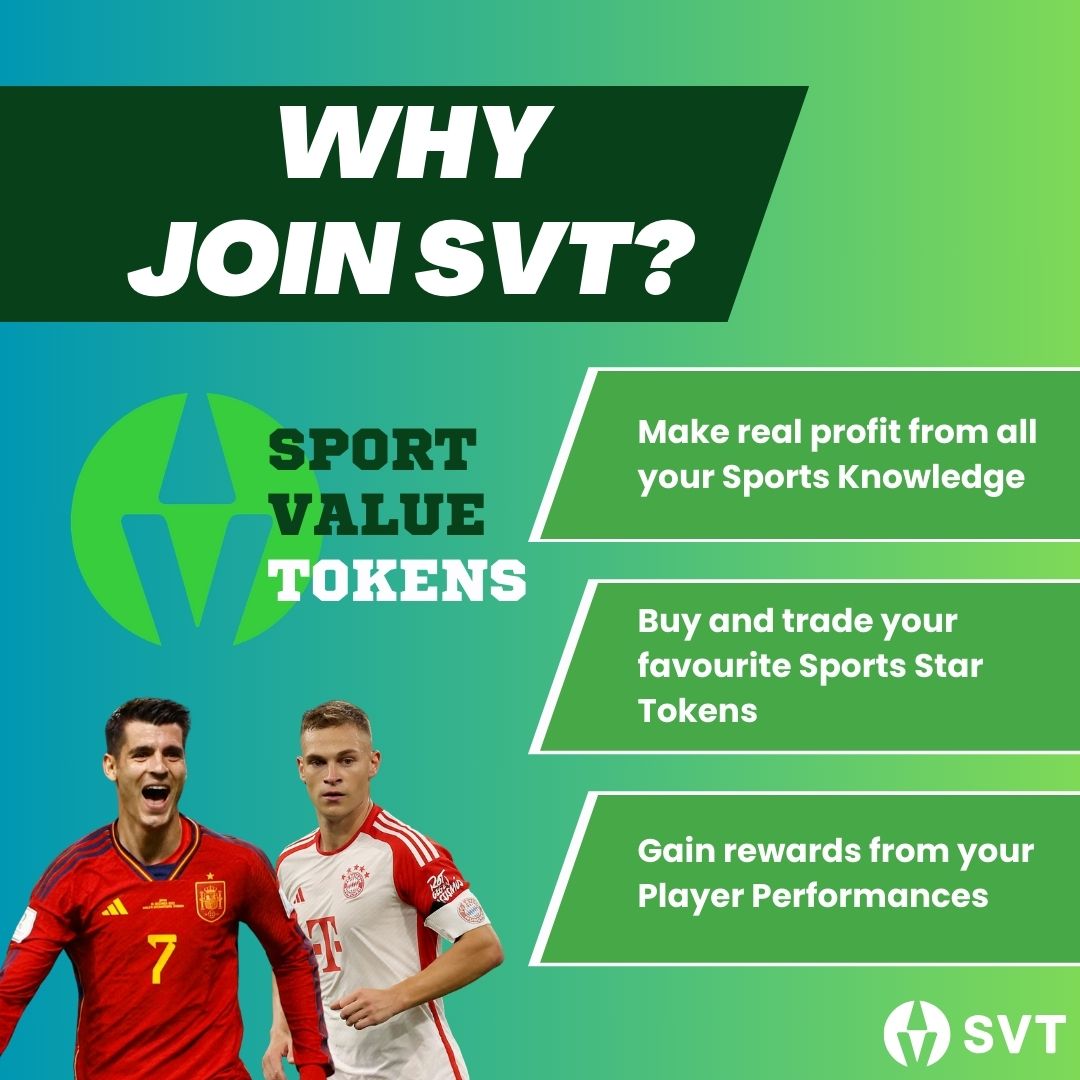 SVMarkets's tweet photo. Ahead of this week’s beta release, here’s exactly why you should get involved in #SportValueTokens! 👇

Keep up to date with the latest launch news and updates in the SVT Telegram chat ➡️ https://t.co/0jO18KPfEb https://t.co/wSeKRHMxLw