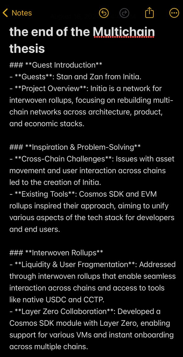 0xDefiIntern's tweet photo. day 3 of the intern challenge!

we’re doing 0xResearch’s recent pod on Initia—where the multichain vision went wrong

mainnet soon 🤫 https://t.co/UCgsUZMBaB
