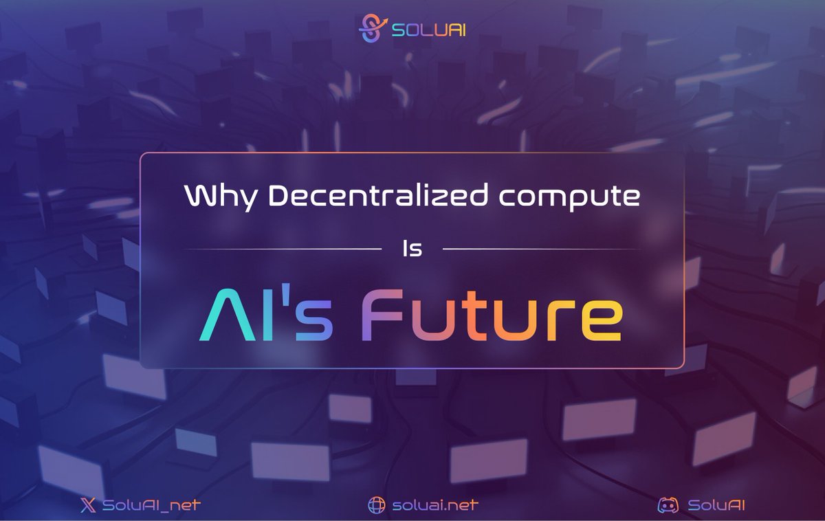 ❗️Why Decentralized Compute is AI's Future ❓

Centralized AI is costly and limiting. By using spare resources and providing cheaper, more accessible computing power, decentralized platforms like SoluAI are changing the game.

✅ SoluAI exploits idle GPUs worldwide to make AI