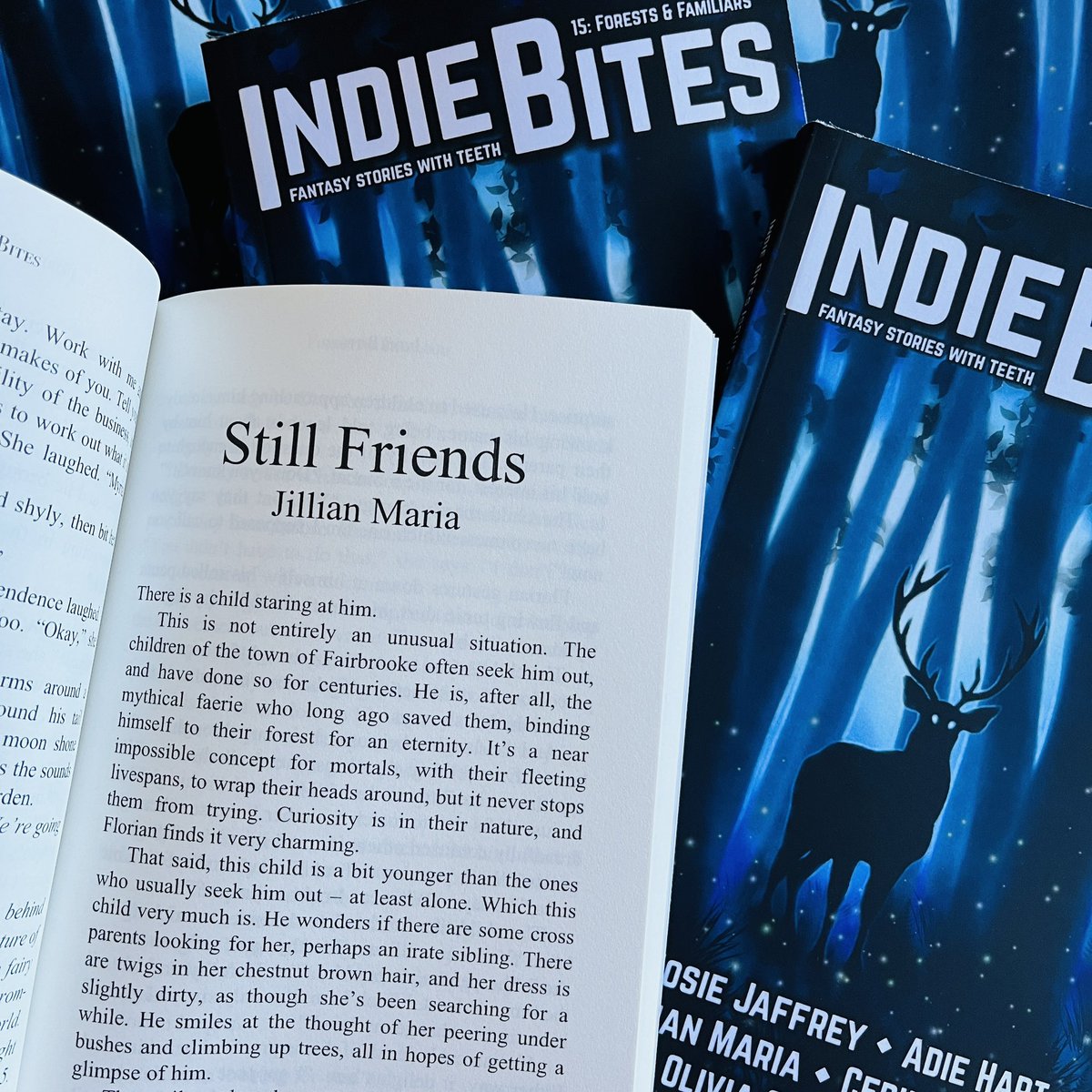 Florence looks at her, amused – only amused, she tells herself; if she is fond, it’s only in the way she’s fond of all humans, fleeting and insignificant, without pain.
📖
Still Friends by Jillian Maria <a href="/byjillianmaria/">Jillian Maria</a> - download FREE in Indie Bites 15!

silversunbooks.com/post/forests-f…