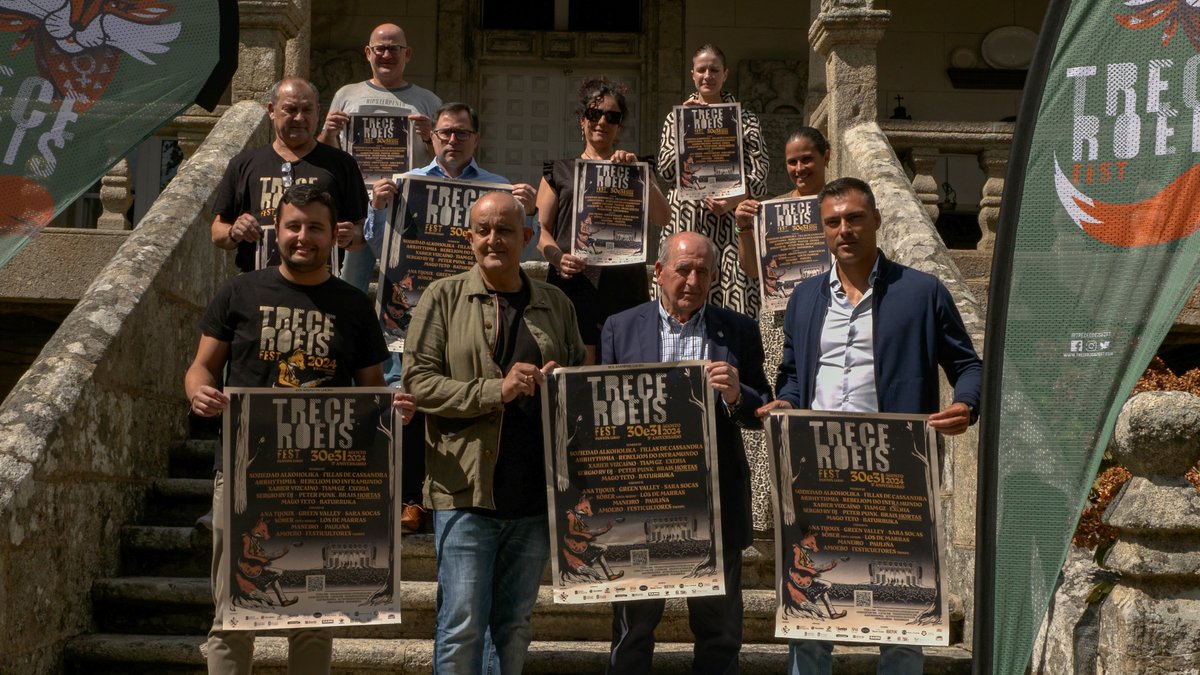 🎶 Estivemos na presentación do Festival <a href="/TreceRoeisFest/">Trece Roeis Fest</a>, que se celebrará o 30 e 31 de agosto. 

🗣️ O Deputado de Promoción Económica e Social, <a href="/riveracapon/">Pablo Rivera Capón ❤</a>, participou neste acto, que tivo lugar no Pazo Ferreiroá, en Pantón.