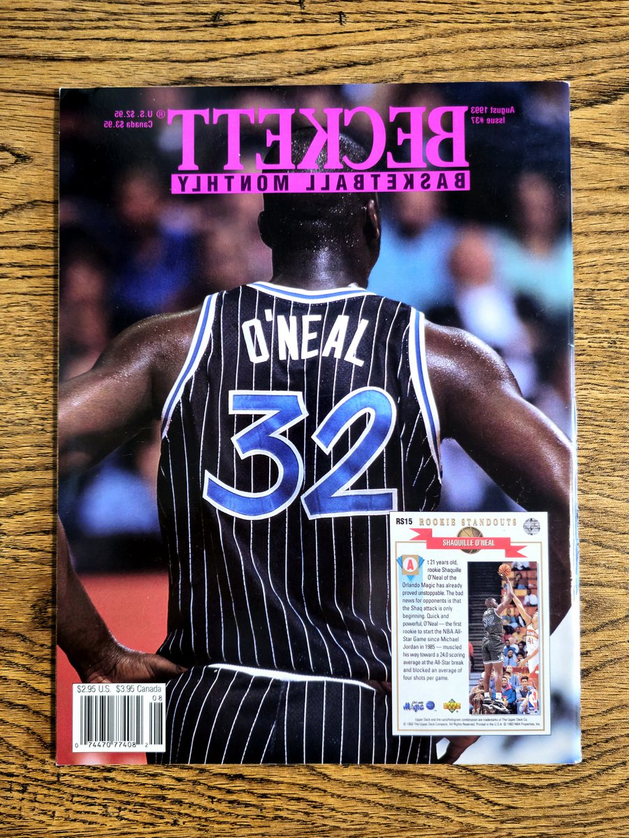 JunkWaxHeroes's tweet image. ⭐️ BECKETT'S BEST ⭐️

This week's BB takes us back to August 1993 and features Junk Wax Hero Shaquille O'Neal in a special front/back cover design 🤩