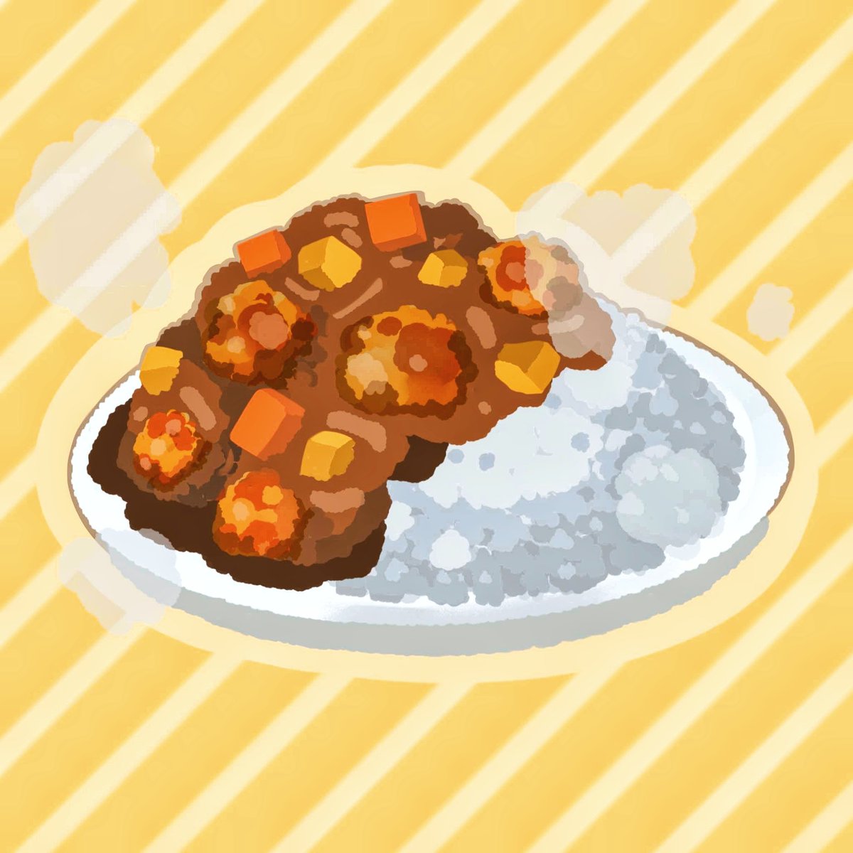Lowell_EMA's tweet photo. @EMA_Beatiz 🍛- Curry With Karage -🍛

หลังโลเวลล์กลับมาจากการส่งพลังให้กับบาเรียเขาก็อยากที่จะทำของอร่อยๆเพื่อมอบความอิ่มท้องให้กับทุกคนเขาจึงเลือกเมนูโปรดที่คุ้นเคยของตัวเองมาทำ! 

" หวังว่าแกงกะหรี่ในวันนี้จะทำให้ทุกคนอิ่มและยิ้มได้นะ! "

-  1 จาน = 0.5 HP  - https://t.co/hUG6J8rdkA
