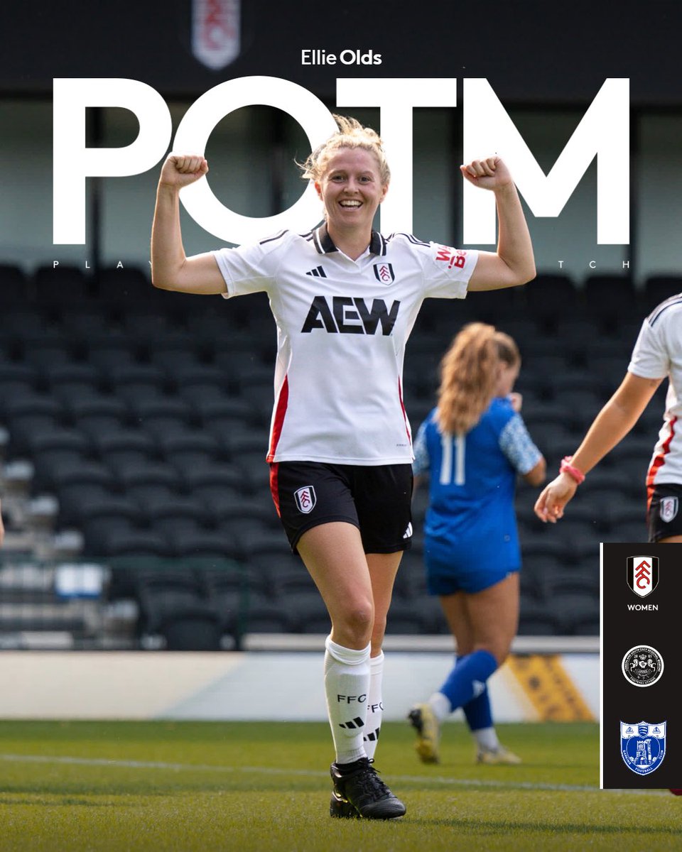 FulhamFCWomen's tweet photo. Player of the Match! 🏆 

A relentless performance from @Ellieolds on Sunday. 🤩

#FFCW https://t.co/d5Wj7psv4L