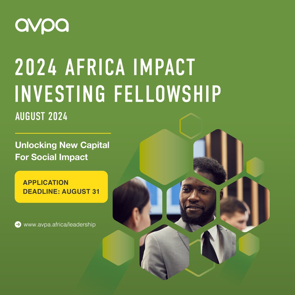 Final Call!

Our flagship programme is back—now with hybrid learning, including in-person sessions in two African cities! 

Led by Gayle Peterson, this is your chance to drive impactful change in Africa.

Apply by Aug 31 bit.ly/3VzEeos

#AIIF2024 #ImpactInvesting #Africa