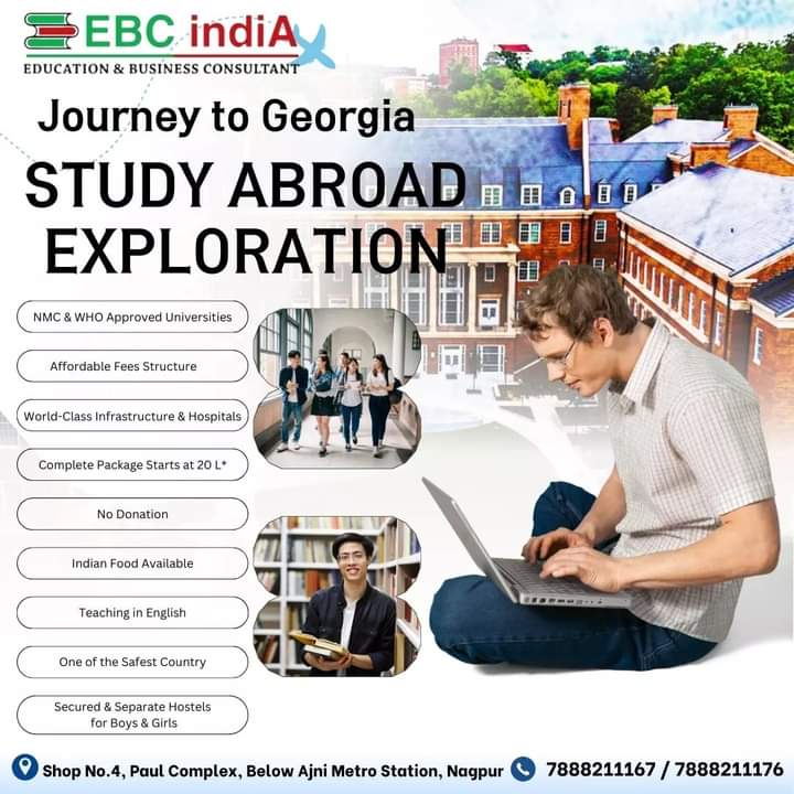 ebcindia154162's tweet image. "Embarking on an exciting journey to Georgia! EBCINDIA Education and Business Consultants are here to guide your study abroad dreams. Discover new opportunities and experiences in the heart of Europe with us. #EBCINDIA #StudyAbroad #GeorgiaExploration #EducationConsultant