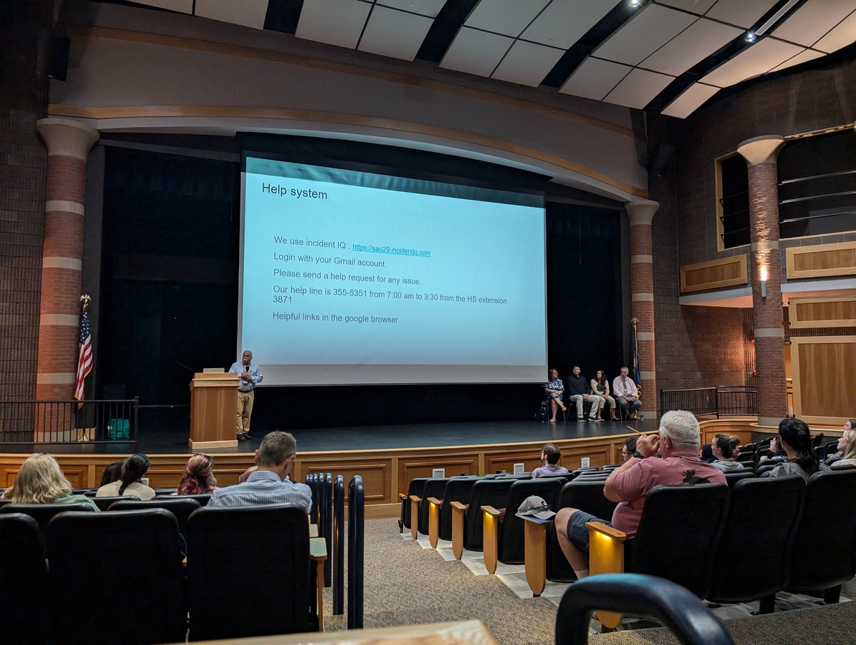 rhmalay's tweet photo. School year 2024-2025 is off and running as we hosted new staff orientation this morning! #SAU29 https://t.co/plNWYOk7pQ