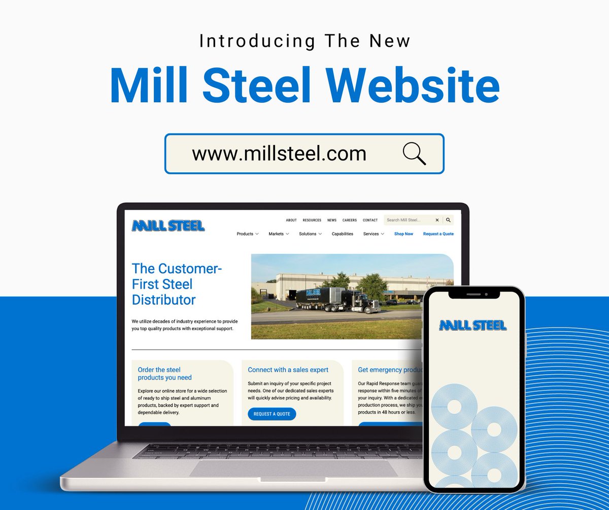 🌟 We're excited to announce the launch of our newly redesigned website! 🌟

Our enhanced site now offers more in-depth product information, improved organization, and a robust search feature.

Check it out today and explore all the new features!
millsteel.com/?utm_source=so…
