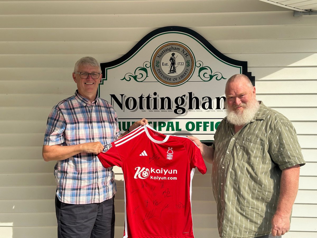 Thank you to Cllr Steve Battlemuch for sending these photos from his recent holiday and visit to the town of Nottingham in New Hampshire, USA. Cllr Battlemuch met with the Mayor of the town and presented a scroll with Greetings from the City of Nottingham and a <a href="/NFFC/">Nottingham Forest</a> shirt.