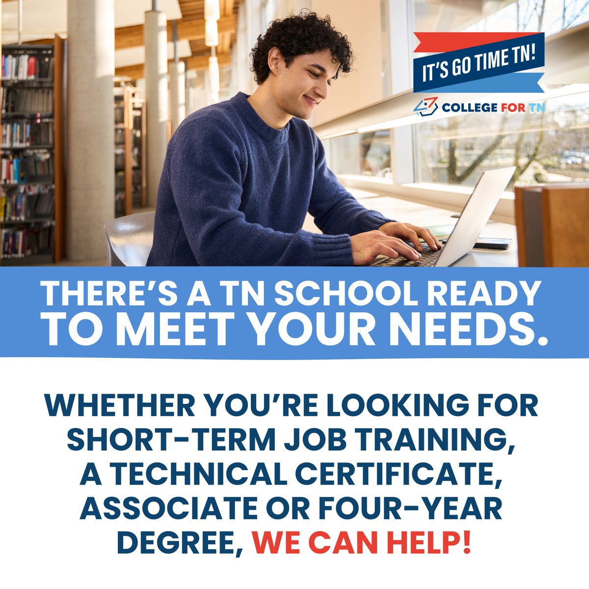 TCATJacksboro's tweet photo. WE CAN HELP!
Get your technical certificate here! We offer sixteen programs! Visit our website for more information at https://t.co/bkJMFJp4iB or call 423-566-9629 to schedule your tour! #WeBuildCareers #ItsGoTimeTN #tcatjacksboro https://t.co/CrSUq3HaJo