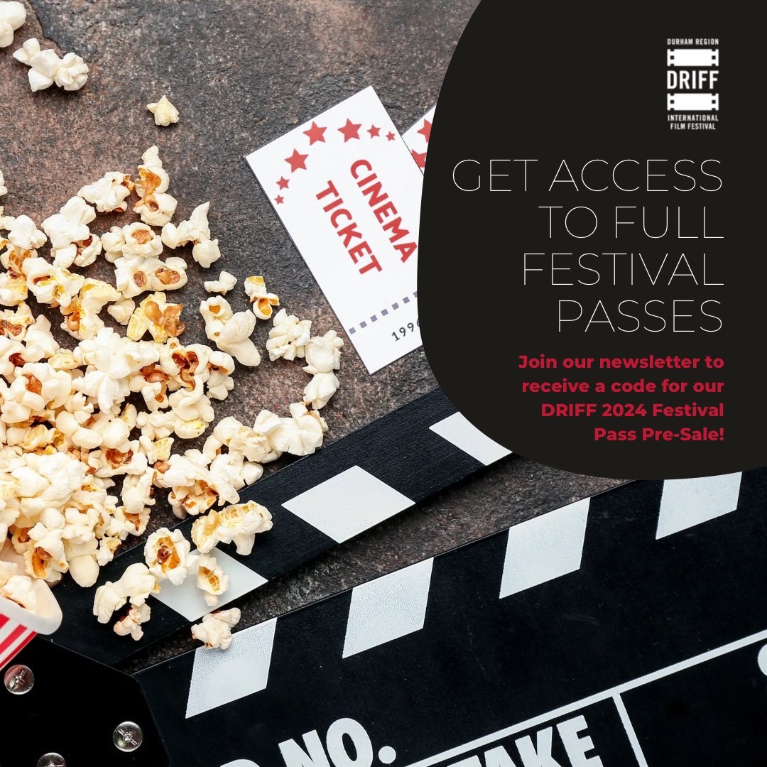 Get access to the DRIFF 2024 Festival Pass Pre-Sale. 🎟️

This year a limited number of full festival passes will be available for purchase during our pre-sale for $40 each.

🔗Join our newsletter before September 4th to recieve a pre-sale code: driff.ca/insider