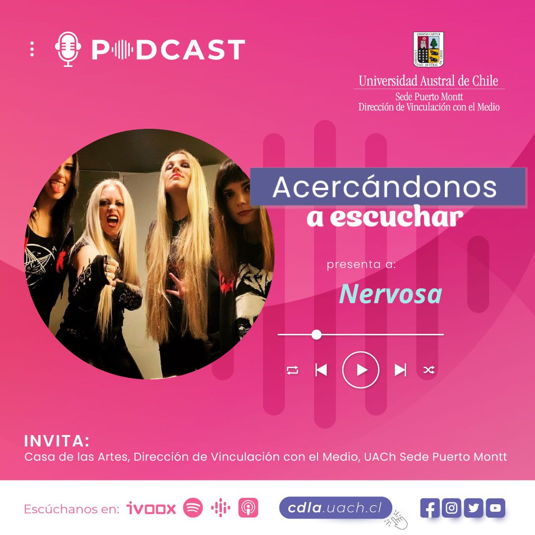 Desde la Casa de las Artes de la Dirección de Vinculación con el Medio de la Universidad Austral de Chile Sede Puerto Montt,les invitamos a escuchar nuestro Podcast de hoy a través del siguiente enlace:     go.ivoox.com/rf/132943500