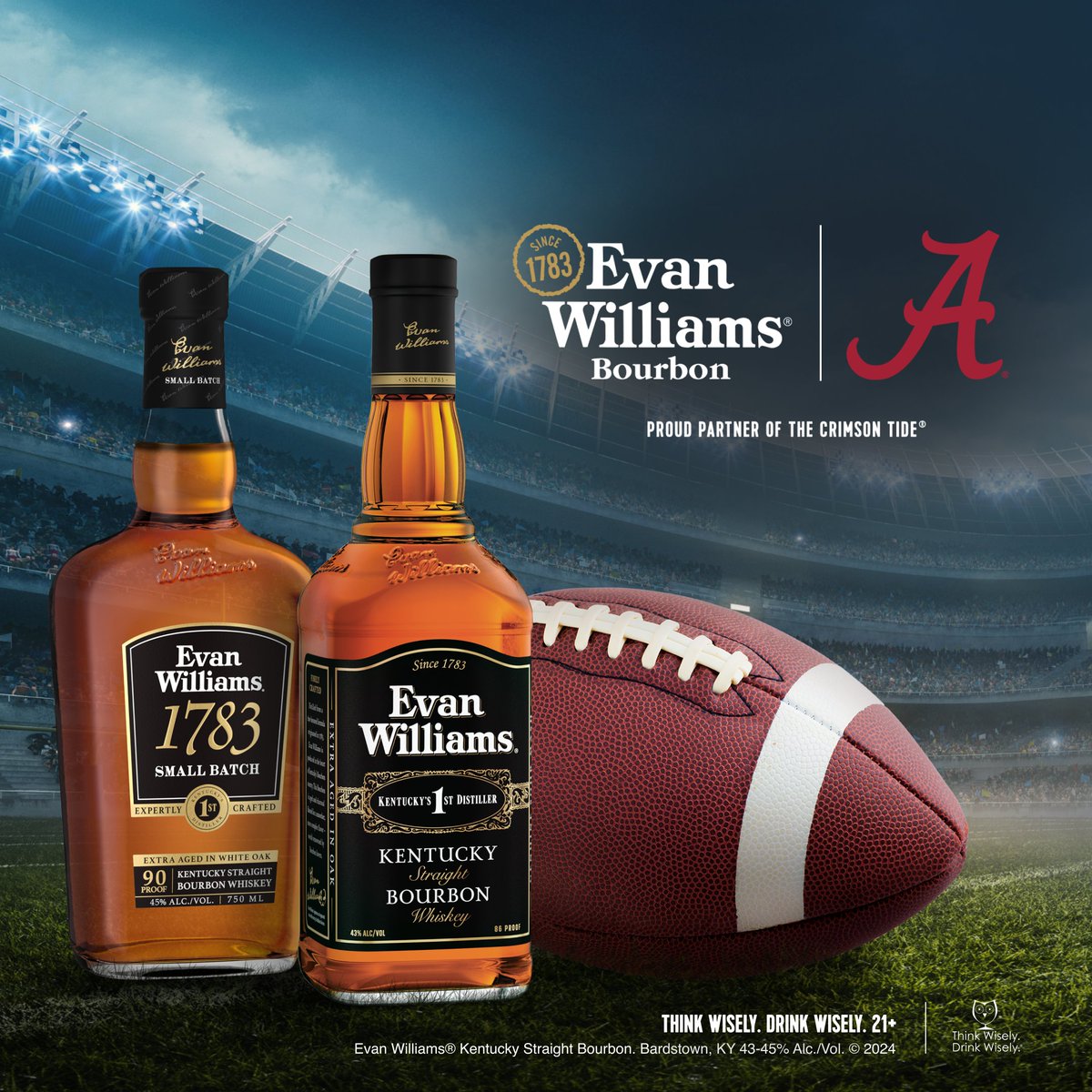 Nothing pairs better than college football tailgates and Game Day’s #1 Pour.  Welcome to <a href="/EvanWilliamsUSA/">Evan Williams Bourbon</a> !

#RollTide