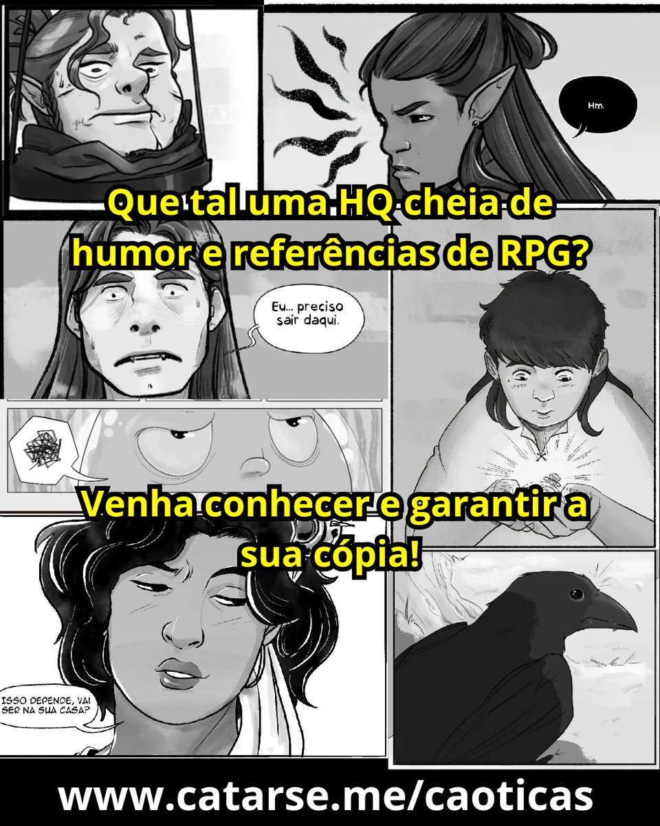 "Caóticas Neutras" é o meu quadrinho com a Mari Rolin <a href="/RolinMari/">rolinmari.bsky.social</a>, que conta a história da Barda e da Necromante! Seguimos em campanha e cada apoio faz toda diferença! Venha conhecer 💕 catarse.me/caoticas?ref=r…