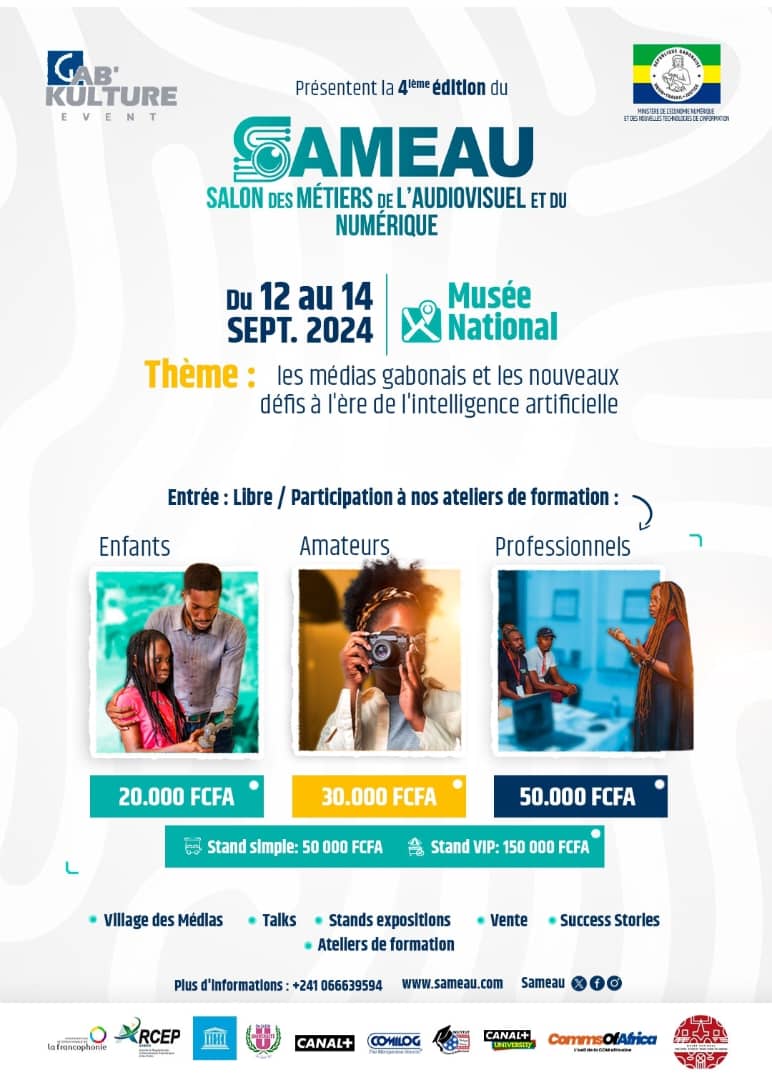 Du 12 au 14.09.24 , rejoignez-nous au Musée National à pour la 4e Édition du <a href="/Sameau1/">#SAMEAU2025</a>
Que vous soyez  amateur , professionnel, ou passionné, ce salon est l'occasion idéale pour découvrir les innovations qui redéfinissent le paysage médiatique et numérique.

 Inscrivez-vous !!!!