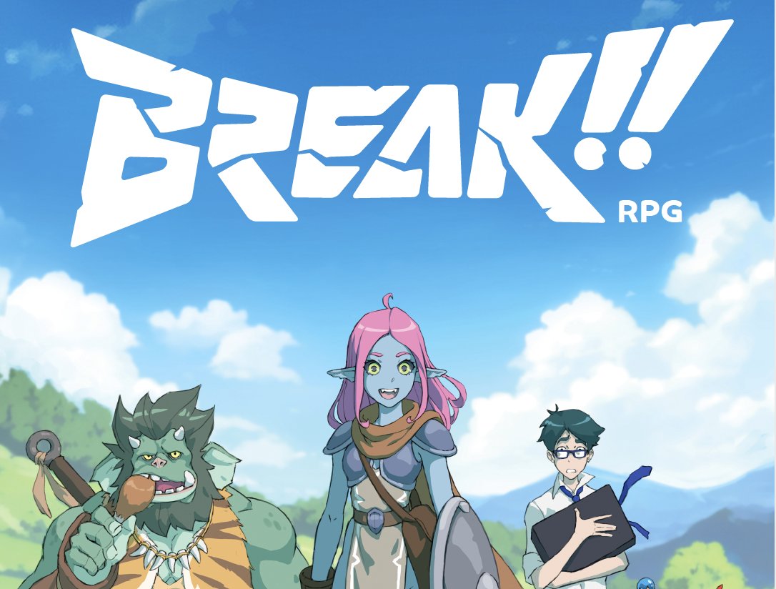 I've been reading Break!! the long burning OSR passion project of @NaldoDrinan &amp; <a href="/MysteriousPath/">GreyWizard</a>. The graphic design and art is next level, but I also love the rules. It does better things I was trying to do with my science-fantasy ruleset for Jorune. Let's talk weapons! 🧵1/4