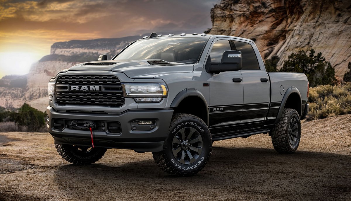 RamTrucks's tweet image. A cosmic force to be reckoned with. Introducing the 2024 Ram 2500 Power Wagon &amp;amp; Rebel: Lunar Editions. Click the link to learn more. bit.ly/Ram2500Lunar

Limited quantity available. Contact dealer for details.

#PowerWagon #RamRebel #LunarEdition