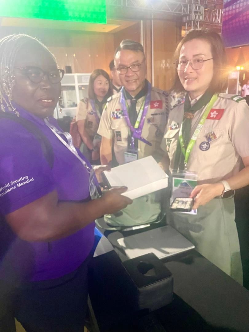 AfricaScoutFund's tweet photo. We also appreciate Alexander Wong, in absentia through the Hong Kong delegation, for his outstanding support as an Ambassador of the Africa Scout Foundation. Thank you for your support & commitment to the development of Scouting in Africa.
#ScoutConference #WorldScoutConference https://t.co/yHHcpweuNI
