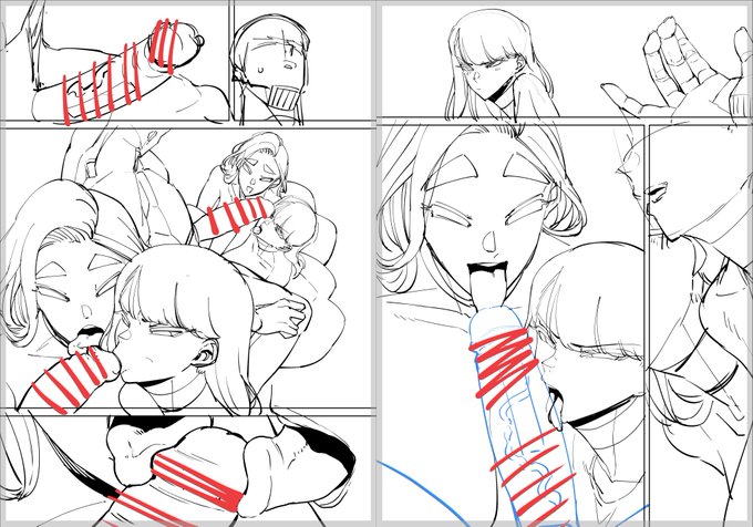 3pは下書き時間かかるけど描いてて楽しいしえっち 