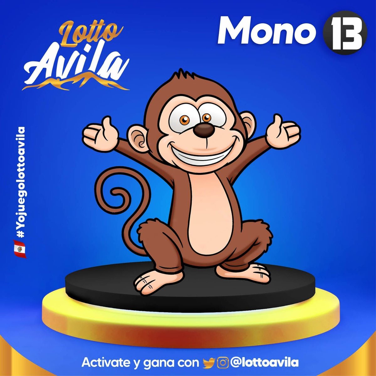 LottoAvila's tweet photo. Resultado Sorteo 
20/08/2024
09:00 AM
13 - MONO 
#LottoAvila https://t.co/PmNoEzwwLW
