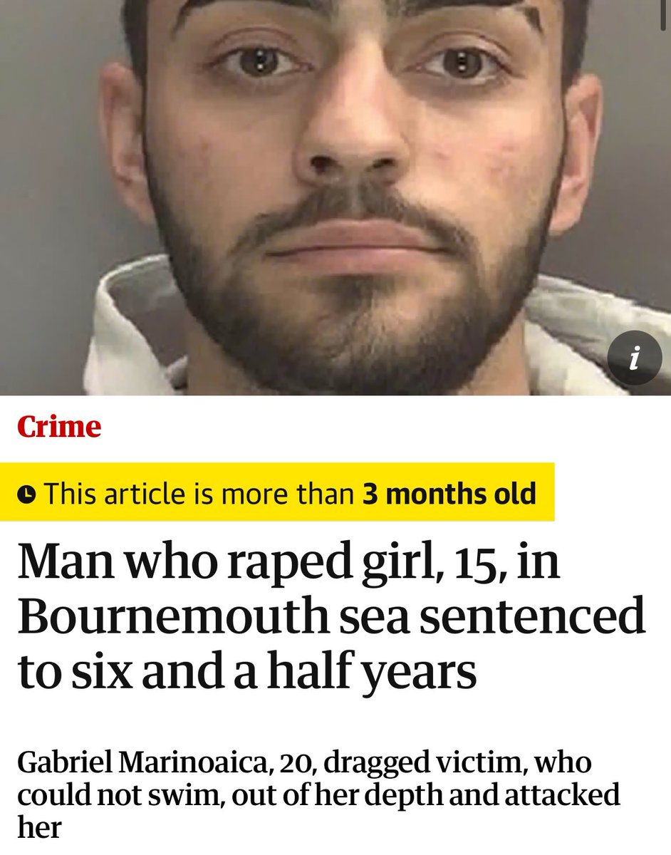 You’re 15. You’re having a nice day at the beach. Suddenly this guy drags you into the sea and r&amp;pes you. 

He gets 6.5 years in prison. 

Compare this to @WayneGb88, who got sentenced to 3 years for FREAKING TWEETING!!!!! 🤬