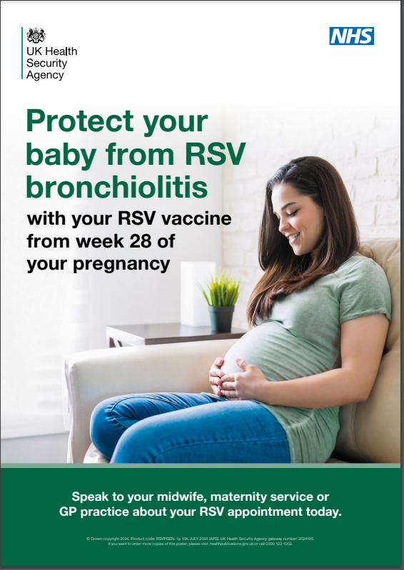 If you are between 75-79 years old, or over 28 weeks pregnant. You are now able to book in for your RSV vaccine with us!