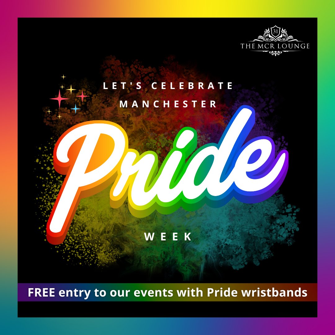 🌈 #ManchesterPride Weekend Celebration 🌈 <a href="/manchesterpride/">Manchester Pride</a>

This weekend, we’re celebrating with all the #Pride attendees! If you’ve got a Pride wristband, you get FREE entry to all our events this weekend 🎉

Come join the party at 📍31 Withy Grove, M4 2BJ

#LGBTQ+