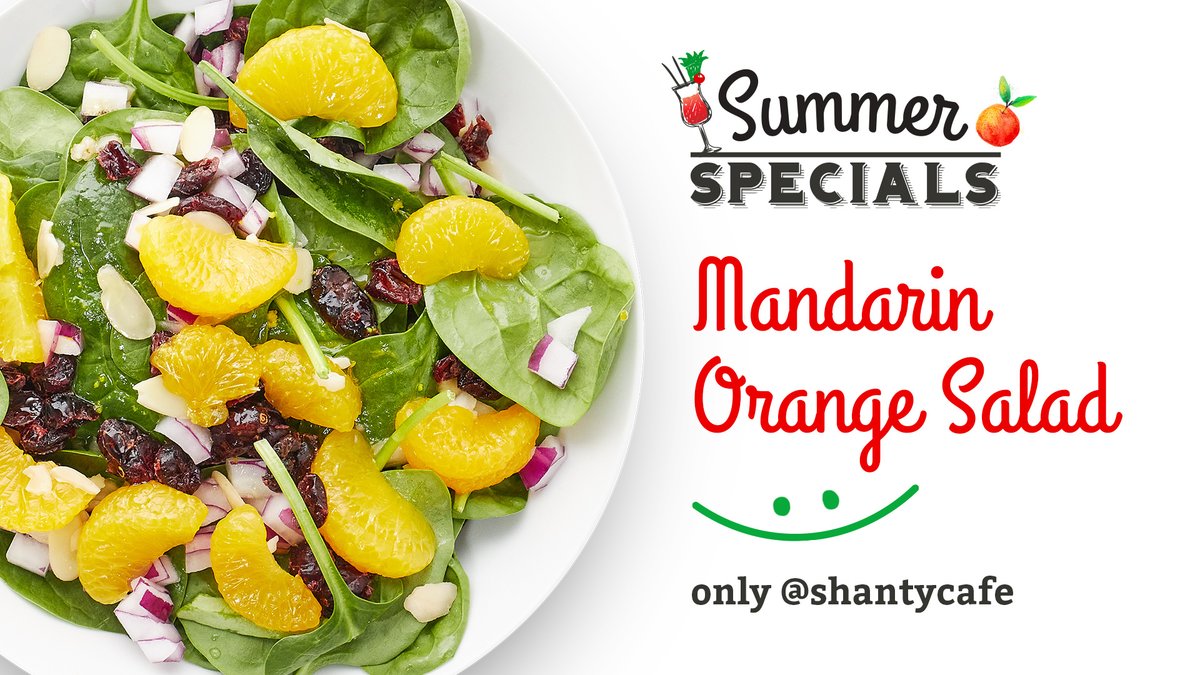 Happy Tuesday! Today we'd like to recommend a fantastic choice for your lunch that is both healthy and tasty, the Mandarin Orange Salad!!! See you soon! 🙂