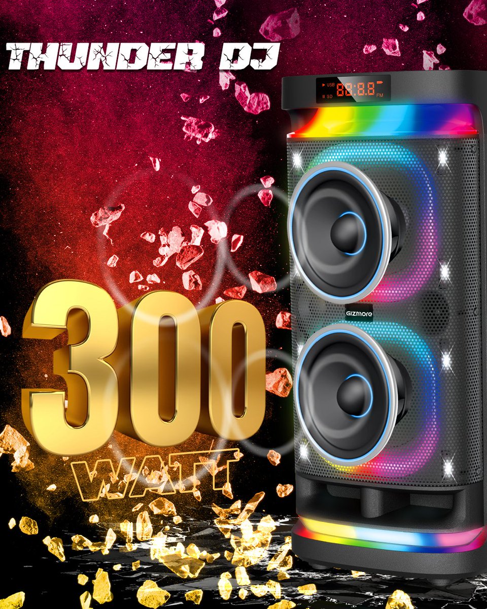 gizmoreindia's tweet photo. Wait is Over! 📷
Introducing the Thunder DJ T300W – your new go-to for heart-pounding, crystal-clear sound! Get ready to turn up the volume and feel the power. 📷📷 Stay Tuned
#ThunderDJ #FeelThePower #Gizmore #ThunderDJ #PartySpeaker #TrolleySpeaker #HighPowerSound #RGBLights https://t.co/guuePnwKbB