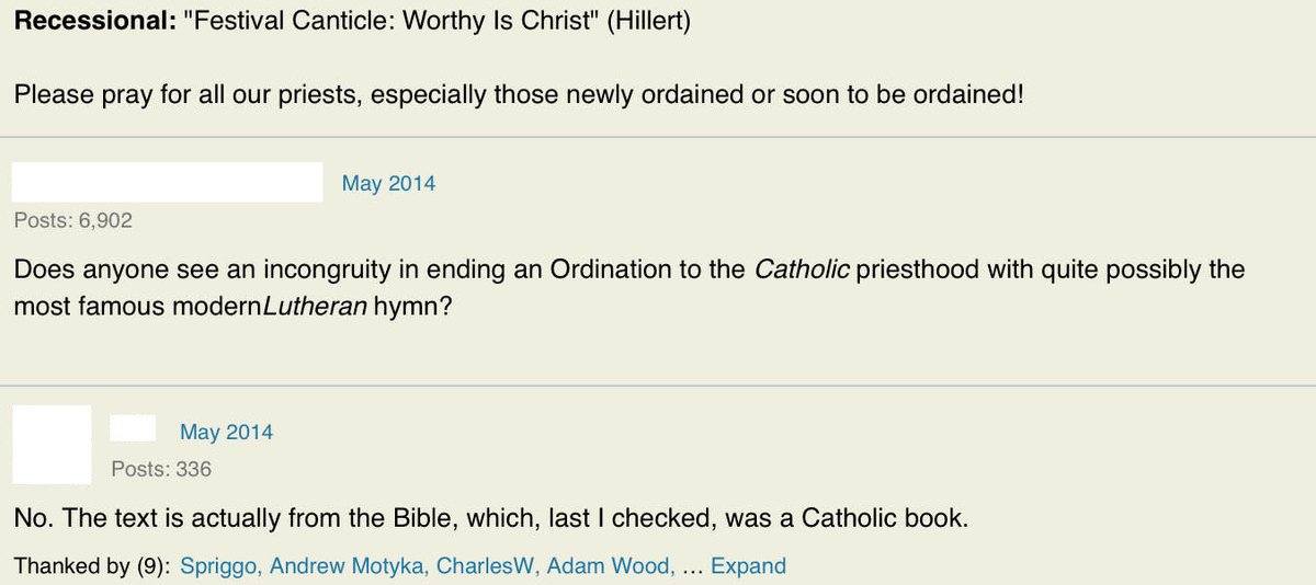 thechoirloft's tweet photo. this is the hardest I've ever seen someone get owned in the MusicaSacra forums https://t.co/OxmxD7EY4d