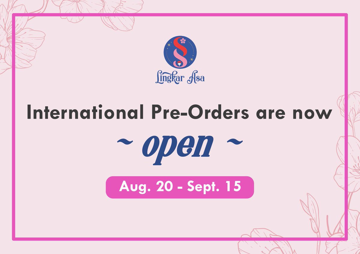 Anthology_SSL's tweet photo. โจ๐ INTERNATIONAL PRE-ORDERS ARE OPEN ๐โจ
Click the link below to purchase
๐ https://t.co/0ZinXbYKRp
๐๏ธ August 20 - September 15
โฝ for more detail https://t.co/td7EyUO57m