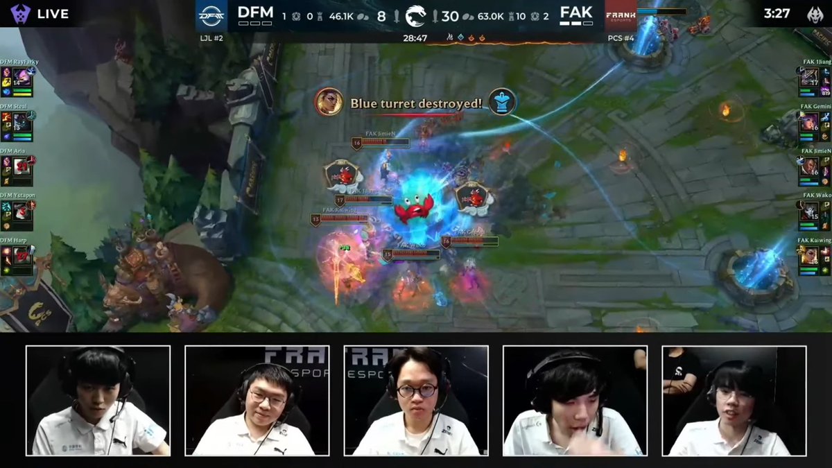With DFM's loss to FranK Esports in the PCS playoffs lower bracket today, they are eliminated from Worlds 2024 contention.

SoftBank Hawks are the last remaining LJL team once again, fighting to give Japan a representative at the event which it has participated in for 9 years.