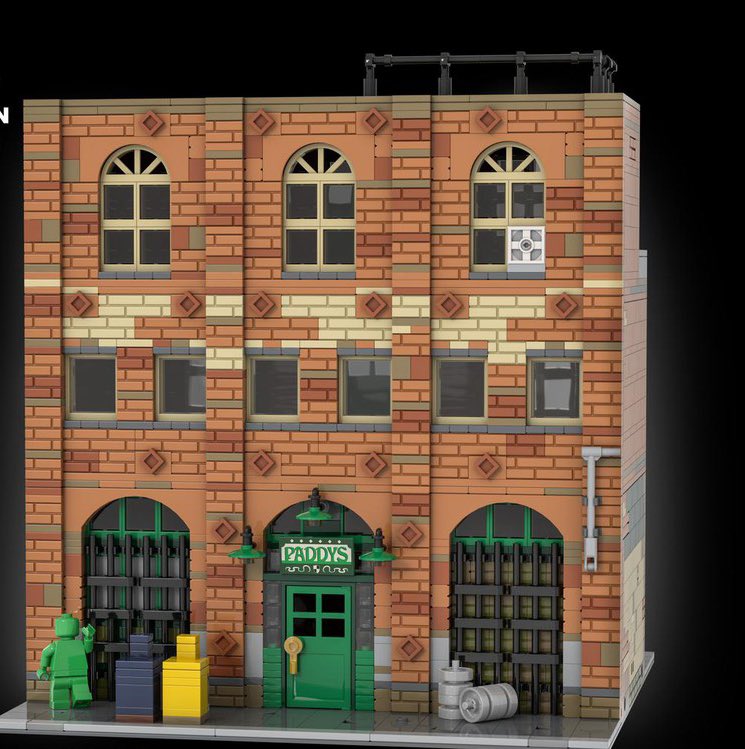 Top_Shelf_Fun's tweet photo. Can I offer you a nice unofficial #LEGO build in this trying time? Paddy’s Pub is filled with awesome little nods to the show like a cute little rat stick, Franks hidden bar gun, VHS camcorder, and more… #paddyspub #itsalwayssunny @GlennHowerton @RMcElhenney @KaitlinOlson https://t.co/DXaF7ysDIz