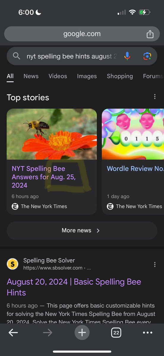 TomRusling's tweet photo. Wait a sec - is today August 25th? #nytspellingbee https://t.co/sfOhywzxdn