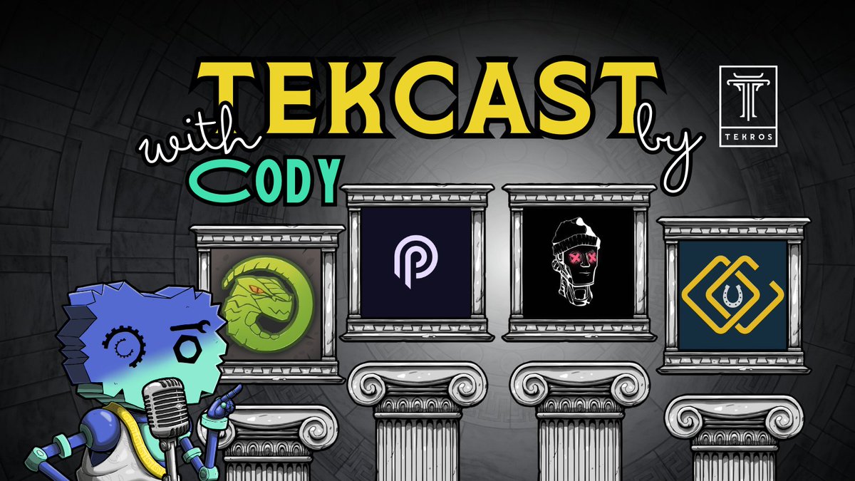 [TEKCAST with CODY] - Vol.6 is here! 😎

Join us this Wednesday, August 20th, 3pm EST, and let's have some educational fun!

Our hosts: @SharpCollector, @Just_call_me_LJ and <a href="/Callahan_dks/">Callahan | Solflare</a>.

Our guests: <a href="/PythNetwork/">Pyth Network 🔮</a>, <a href="/MOBCollective_/">Mob Collective</a>, <a href="/OwnersClubGG/">Owners Club</a>, and @Lizard_Boom!

Set reminders