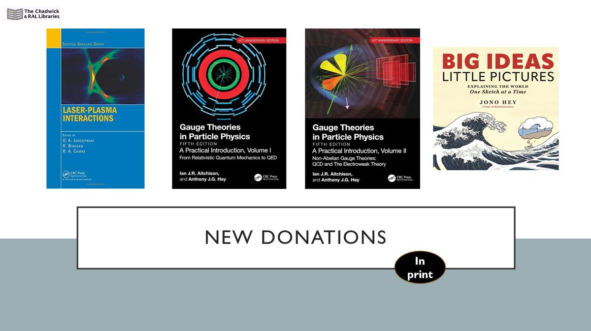 Libraries in STFC (@libraries_stfc) on Twitter photo We have had a few donations recently at RAL. All excellent and very interesting books!
Drop by to pick them up or place a reservation on the library catalogue, if you are based at a different site.
π shorturl.at/Uq6HX
<a href="/STFC_Matters/">Science and Technology Facilities Council</a> <a href="/DiamondLightSou/">Diamond Light Source</a> <a href="/RutherfordApLab/">Rutherford Appleton Laboratory</a> We have had a few donations recently at RAL. All excellent and very interesting books!
Drop by to pick them up or place a reservation on the library catalogue, if you are based at a different site.
π shorturl.at/Uq6HX
<a href="/STFC_Matters/">Science and Technology Facilities Council</a> <a href="/DiamondLightSou/">Diamond Light Source</a> <a href="/RutherfordApLab/">Rutherford Appleton Laboratory</a>