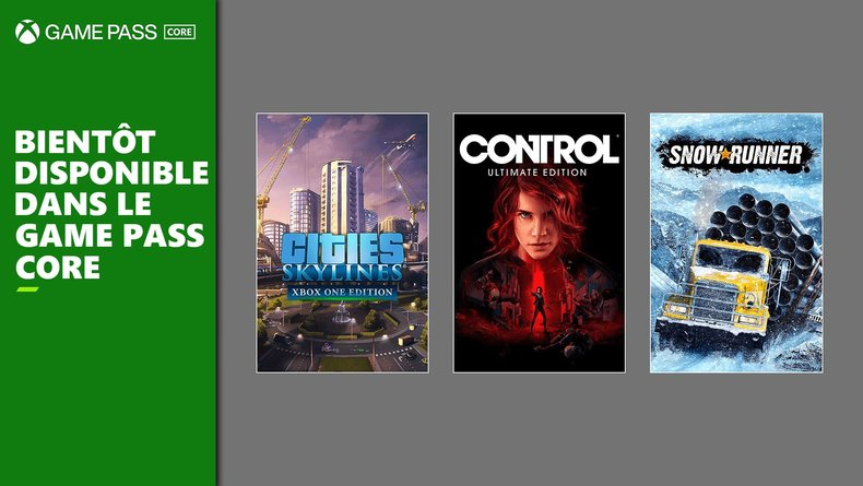 PastorXbox's tweet photo. Xbox Game Pass Core - Novos Jogos ✔️
✅ Cities: Skylines
✅ Control: Ultimate Edition
✅ SnowRunner
#Xbox
#XboxGamePassCore