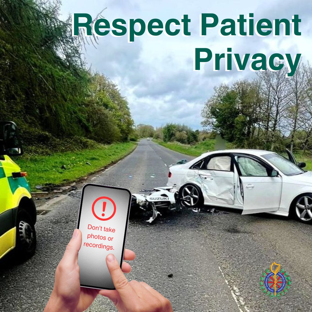 It's natural to want to see what's going on in an emergency situation, but please put the camera away 📵

If you witness a medical emergency or accident, respect the privacy of both patients and staff and don't take any photos or recordings.